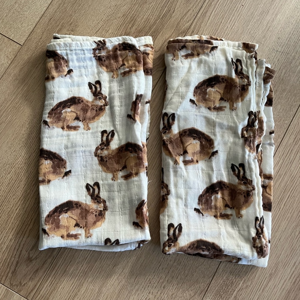 Milk Barn Bunny Burp Cloth